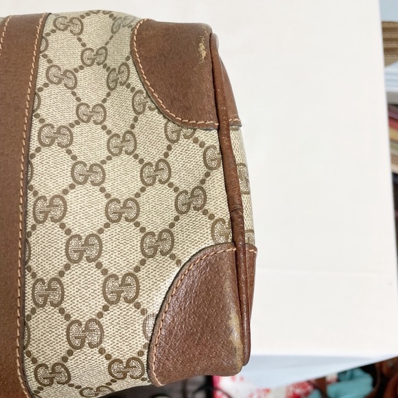 Gucci 1980’s Vintage Boston Bag Satchel Monogram - Picture 6 of 10